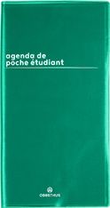 Agenda de poche Boréal Étudiant - 1 semaine par page - 9,5 x 18 cm - vert - Oberthur