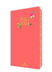 Agenda à élastique Tivoli 16 poche - 1 semaine sur 2 pages - corail - Oberthur