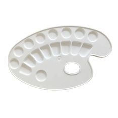 Cléopâtre - Palette de peinture en plastique ovale - blanche