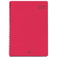 Agenda à spirale Grenade 25 - 1 semaine sur 2 pages - fuchsia - Oberthur