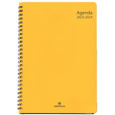 Agenda à spirale Grenade 25 - 1 semaine sur 2 pages - jaune - Oberthur
