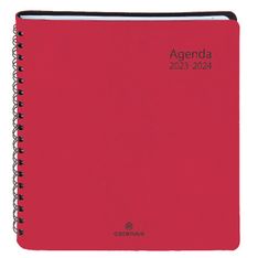 Agenda à spirale Grenade 16 bureau - 1 semaine sur 2 pages - fuchsia - Oberthur