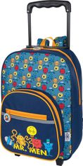 Petit Sac à dos à roulettes Monsieur Madame - 1 compartiment - mr men - Oberthur