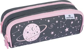Trousse Cosmic Girls - 2 compartiments - gris anthracite - Oberthur