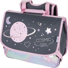 Cartable Cosmic Girl - 38 cm - 2 compartiments - gris anthracite - Oberthur