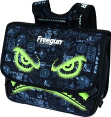 Cartable Freegun Primaire - 38 cm - 2 compartiments - noir - Oberthur