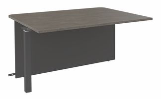 Banque d'accueil Module intermédiaire PMR OLA - L100 x H72,5 x P115 cm - structure carbone, plateau chêne gris