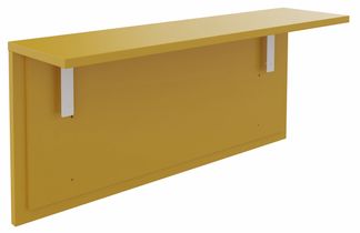 Tablette pour banque d'accueil OLA - réglable en hauteur - L60 x P30 cm - equerre blanche (A positionner sur module haut ou retour direct haut) - jaune curry