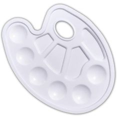 Cléopâtre - Palette de peinture en plastique ovale - blanche