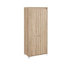 Armoire haute MAMBO - L80 x H187 x P46 - 2 portes - Chêne Sonoma/blanc