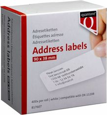 Quantore - étiquettes adresses - 400 étiquette(s) - 38 x 90 mm