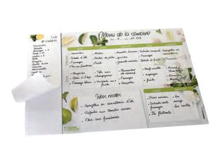 Graine Creative - planning des menus magnétique + liste de courses