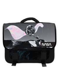 Cartable NASA 38 cm - 2 compartiments - gris - Bagtrotter