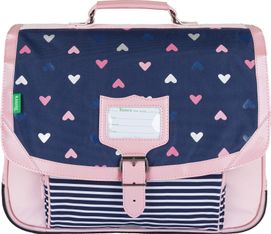 Cartable Tann's Suzie 38 cm - 1 compartiment - bleu / rose