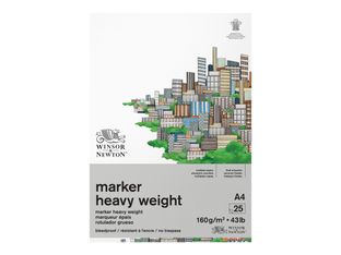 Winsor & Newton - Bloc de papier à dessin pour marqueur épais - A4 - 25 feuilles - 160gr