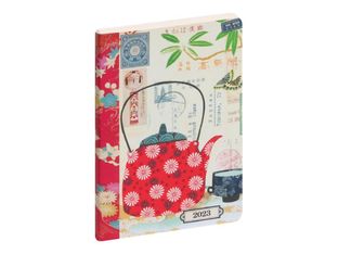 Agenda de poche Gwenaëlle Trolez - 1 semaine sur 2 pages - 9 x 13 cm - théière - Exacompta