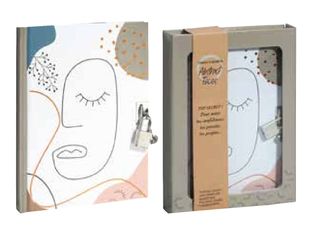 Ink Abstract Faces - Carnet à secrets - 13,5 x 18 cm