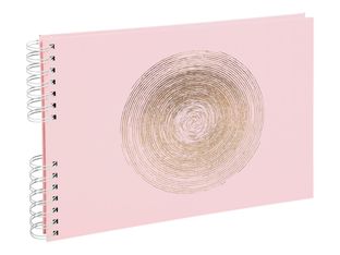 Exacompta Ellipse - Album photos à spirale 32 x 22 cm - 50 pages - rose