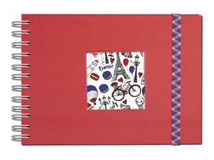 Exacompta French'class - Album photos à spirale 23 x 16 cm - 50 pages - rouge