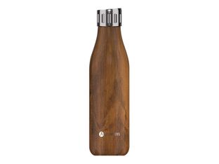 Les Artistes Paris - Gourde Bouteille isotherme 500 ml - bois - bouchon sport - acier inoxydable