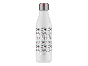 Les Artistes Paris - Gourde Bouteille isotherme 500 ml - blanc/vélos - acier inoxydable