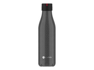 Les Artistes Paris - Gourde Bouteille isotherme 500 ml - noir texture métal - acier inoxydable