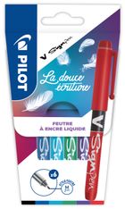 Stylo feutre V Sign Pen - étui de 6 pièces