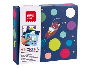 APLI kids - Jeu de gommetes pour enfants - Lune, ciel et soleil