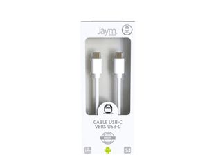JAYM POP Collection - câble de charge et de synchronisation USB-C/USB-C - 1.5 m - blanc