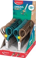 Maped Smiling Planet - Ciseaux Security 13 cm - 50% en fibre de bois - bouton de sécurité