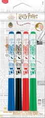 Maped Harry Potter - Pack de 4 marqueurs effaçables à sec pour ardoise blanche - couleurs assorties