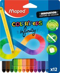 Maped Color'Peps - 12 crayons de couleur Infinity - pochette carton