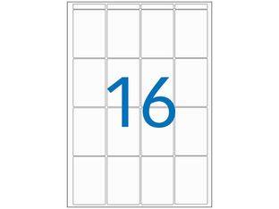 Apli Agipa - Etui A5 - 256 Étiquettes blanches multi-usages - 48,5 x 30 mm - coins arrondis - réf 114035