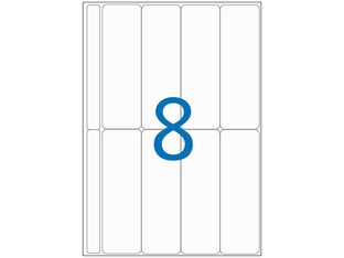 Apli Agipa - Etui A5 - 128 Étiquettes blanches multi-usages - 99 x 32 mm - coins arrondis - réf 114042