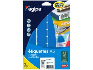 Apli Agipa - Etui A5 - 320 Étiquettes bleues multi-usages - 24 x 33,5 mm - réf 114342