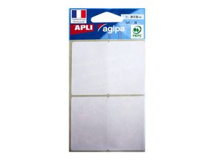 Apli Agipa - 28 Étiquettes blanches multi-usages - 38 x 58 mm - coins arrondis - réf 111810