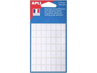 Apli Agipa - 343 étiquettes blanches adhésives - 13 x 9 mm - réf 111908