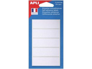 Apli Agipa - 35 étiquettes blanches adhésives - 62 x 19 mm - réf 111923