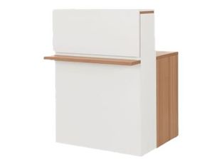 Banque d'accueil droite ZOOM - L80 cm - chêne structuré