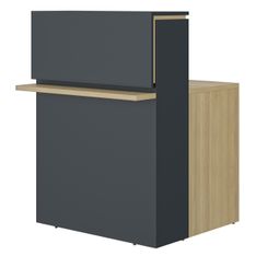 Banque d'accueil droite ZOOM - L80 cm - chêne bocage