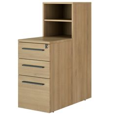 Bloc de rangement ZOOM - chêne bocage - 3 tiroirs dont 1 tiroir pour dossiers suspendus