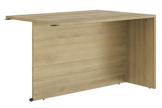 Plan d'accueil d'extrémité en L ZOOM - L 120 cm - chêne bocage
