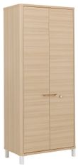 Armoire haute ABSOLU - L81 x H188 x P45 - 2 portes - Chêne structuré