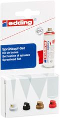 EDDING Tête de Spray 5200-SET - 4 Couleurs, 6 Pièces - Blister pour Marqueurs et Peinture Créative