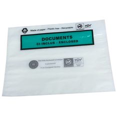 E.Pack La Couronne - 100 Pochettes porte-documents  162X120 - cristal 50 gr -  Adhésif