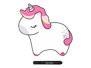 Legami - Tableau blanc magnétique - licorne - 28 x 28 cm