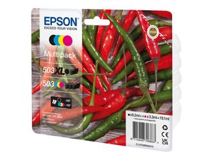 Epson 503/503 XL Multipack - pack de 4 - noir, jaune, cyan, magenta - cartouche d'encre d'origine