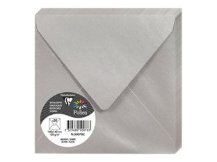 Pollen - 20 enveloppes - 140 x 140 mm - 120g/m² - argent 