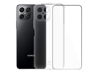 iBroz - coque de protection + verre trempé pour Honor X8 - transparent