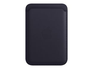 Apple - porte cartes en cuir avec MagSafe pour iPhone - encre violette